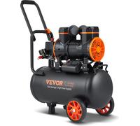 VEVOR Compresseur d'air silencieux 2800 tr/min Compresseur silencieux 70dB Compresseur sans huile avec 2 roues Réservoir de pression 24L 6-8Bar 1450W (2PS) 3,5 MPa Réparation automobile Peinture par p