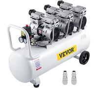 VEVOR Compresseur d'air silencieux sans huile 22 gallons 80 l air comprimé silencieux avec 2 manomètres pour réparation domestique, nettoyage du chauffage au sol, peinture en tôle