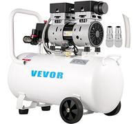 VEVOR Compresseur d’Air sans Huile Compresseur Silencieux à Air Comprimé Compresseur Outil d’Atelier pour Réparations Domiciliaires, Gonflage de Pneus (50L 750W, 116 psi)