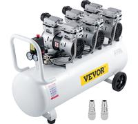 VEVOR Compresseur silencieux Compresseur d'air sans huile 22 gallons d'air comprimé silencieux avec 2 manomètres pour la réparation à domicile Dentisterie etc.