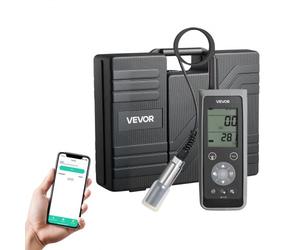 VEVOR Compteur d'Oxygène Dissous Plage de Mesure 0,0-50,0 mg/L, Kit de Test d'Oxygène Dissous Portable avec Câble d'Électrode 4 m, Transfert de Données Bluetooth/USB, Stockage de 750 Données, Bassin