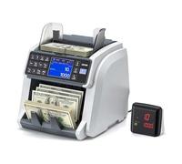 VEVOR Compteuse de Billets Multidevises et Valeurs Mixtes, Détecteur de Faux Billets Contrefaçon par CIS/UV/MG/IR/DD/DBL/HLF/CHN, pour Banque Caisse, avec Écran Externe, Vitesse de Comptage Réglable