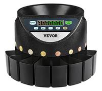 VEVOR Compteuse de Pièces Euro 300 Pièces/min, Capacité de la Trémie 700PCs | pour Magasin, Banque, École, Restaurant, Supermarché, avec 8 Bacs de Collecte et Capacité de Chaque Bac 50 à 300Pcs