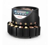 VEVOR Compteuse Trieuse de Pièces 8 Valeurs Écran LED Capacité 850 Pièces, Machine à Compter des Pièces Jusqu'à 147 Pcs par Minute, Fonction de Traitement par Lots, pour Compter et Trier de Monnaie