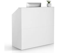 VEVOR Comptoir d'accueil Comptoir d'accueil rectangulaire, comptoir d'accueil comptoir de vente comptoir de caisse pour salon de beauté bureau, blanc (1180 x 500 x 1115 mm)