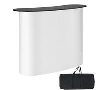 VEVOR Comptoir de Stand Foire Salon 130 x 46,5 x 95 cm Comptoir d'Exposition avec Mur, Table de Bar Pliable pour Promotion au Détail, Podium Pop-up avec Support de Rangement, Sac de Transport