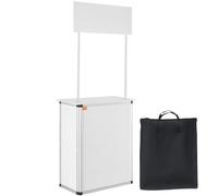 VEVOR Comptoir de Stand Foire Salon 785 x 380 x 1815 mm Table de Promotion Portable en Bois PVC Métal Présentoir d'Exposition avec Support de Rangement et Sac de Transport pour Exposition Commerciale