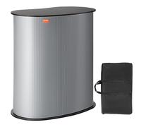 VEVOR Comptoir de Stand Foire Salon 90x49x94 cm Comptoir d'Exposition Professionnel avec Mur, Table de Bar Pliable pour Promotion au Détail, Podium Pop-up avec Support de Rangement Sac de Transport