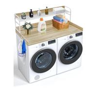 VEVOR Comptoir en bois pour lave-linge et sèche-linge avec étagère couleur chêne