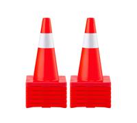 VEVOR Cône de Signalisation Cône de Chantier Réfléchissant 12PCs 45,7 cm de Haut