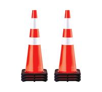 VEVOR Cône de Signalisation Cône de Chantier Réfléchissant 6PCs 92 cm de Haut