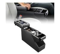 VEVOR Console Centrale à Fixer au Sol entre les Sièges Boîte de Rangement | Organiseur d'Outils avec Couvercle Coulissant, Porte-Gobelets et Multiples Compartiments, pour Pick-up, Monospac