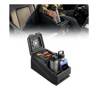 VEVOR Console Centrale UTV Banquette Accoudoir en PEHD Boîte de Rangement, Organiseur d'Outils Verrouillable, Porte-gobelets et Support Téléphone, pour Polaris Ranger et Can-Am Defender 2017-2026
