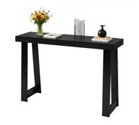 VEVOR Console d’Entrée 118 cm de Long, Table Console Moderne, Table d'Appoint Rectangulaire en Bois, Bout de Canapé Étroit et Long, Meuble de Rangement pour Couloir, Chambre, Salon, Vestibule, Noir