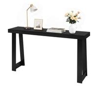 VEVOR Console d’Entrée 140 cm de Long, Table Console Moderne, Table d'Appoint Rectangulaire en Bois, Bout de Canapé Étroit et Long, Meuble de Rangement pour Couloir, Chambre, Salon, Vestibule, Noir