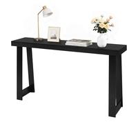 VEVOR Console d’Entrée 140 cm de Long, Table Console Moderne, Table d'Appoint Rectangulaire en Bois, Bout de Canapé Étroit et Long, Meuble de Rangement pour Couloir, Chambre, Salon, Vestibule, Noir