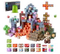VEVOR Construction Magnétique Enfant 100 PCS Blocs de Construction Magnétiques, Château Sombre, Jouet Sensoriel Montessori STEM à Empiler pour Cadeau Anniversaire, Noël, Garçons, Filles 3 Ans et Plus