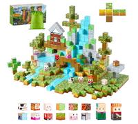 VEVOR Construction Magnétique Enfant 150 PCS Blocs de Construction Magnétiques, Château Forestier, Jouet Sensoriel Montessori STEM Empiler pour Cadeau Anniversaire, Noël, Garçons, Filles 3 Ans et Plus