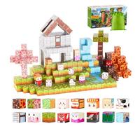 VEVOR Construction Magnétique Enfant 150 PCS Blocs de Construction Magnétiques, Château Forestier, Jouet Sensoriel Montessori STEM Empiler pour Cadeau Anniversaire, Noël, Garçons, Filles 3 Ans et Plus