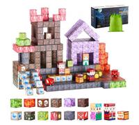 VEVOR Construction Magnétique Enfant 150 PCS Blocs de Construction Magnétiques, Château Sombre, Jouet Sensoriel Montessori STEM à Empiler pour Cadeau Anniversaire, Noël, Garçons, Filles 3 Ans et Plus