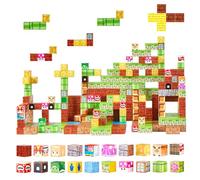 VEVOR Construction Magnétique Enfant Lot de 100 Blocs de Construction Magnétiques, Jouets Sensoriels Montessori STEM à Empiler pour Cadeau d'anniversaire, de Noël, Garçons et Filles de 3 Ans et Plus