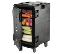 VEVOR Conteneur Isotherme 120 L, Boîte de Transport en LLDPE Chargement Frontal, avec Poignées et Double Boucles, pour Garder au Chaud ou Froid Traiteur Restauration Restaurant Cantine 445x625x790 mm
