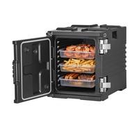 VEVOR Conteneur Isotherme 75 L, Caisson Isotherme Alimentaire pour Bacs GN sans Électricité, pour Maintien au Chaud et Frais Restauration, Boîte de Transport Traiteur Empilable en LLDPE, Sans Bacs