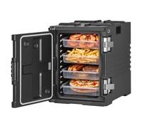 VEVOR Conteneur Isotherme 90 L, Caisson Isotherme Alimentaire pour Bacs GN sans Électricité, pour Maintien au Chaud ou Frais Restauration, Boîte de Transport Traiteur Empilable en LLDPE Loquet en Inox