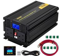 VEVOR Convertisseur à Onde Sinusoïdale Modifié 2000 W DC12 V à AC240 V Convertisseur en Alliage d'Aluminium avec Télécommande Transformateur de Tension pour Ordinateur Télévision Appareil Électriques