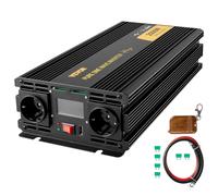 VEVOR Convertisseur Pur Sinus DC 12V AC 230V Convertisseur Sinusoïdal Pur 2500W