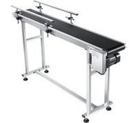 VEVOR Convoyeur à bande 1498,6×198,1 mm Inox PVC antistatique, vitesse réglable, double garde-corps