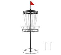 VEVOR Corbeille de Disc Golf à 24 Chaînes, Cible Portable pour Disc Golf en Acier, Panier de Golf à Disque pour Intérieur et Extérieur, Équipement d’Entraînement Professionnel, Noir