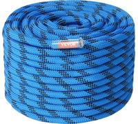 VEVOR Corde à grimper statique 12,7 mm, 38 m (125 pieds) corde à grimper en extérieur, résistance à la rupture de 30 kN, corde en fibres avec mousqueton en acier pour l'évacuation, la descente en rapp