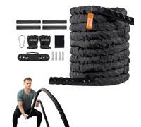 VEVOR Corde de Combat, 38 mm, Corde d'entraînement en Polyester 12,2 m, équipement d'exercice Lourd avec Manchon de Protection et Ancre, pour entraînement de Force de Base, la Salle de Gym à Domicile