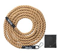 VEVOR Corde d'Escalade de Gym 38,1 mm x 7,62 m, Corde à Grimper avec Capacité de 227 kg, Corde de Jute pour Fitness et Musculation Robuste, Cordage d’Entraînement en Salle de Sport et à Domicile