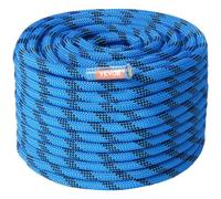 VEVOR Corde d'Escalade Statique 12,7 mm 60,96 m, Corde de Sécurité Extérieure Tension de Rupture de 32 kN, en Fibre Solide, pour Évasion, Descente en Rappel, Sauvetage Incendie, Escalade, Bleu