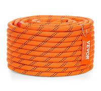 VEVOR corde polyester double tressée, 1,27 cm x 36,6 m, 48 brins, 3600 kg de résistance à la rupture, corde d'escalade en extérieur, corde d'élagage pour la randonnée en falaise, le camping, la balanç