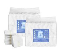 VEVOR Couches Jetables pour Chiens Femelles, 96 PCS, Couches pour Chiennes Super Absorbantes Anti-fuites, Taille M, Indicateur Humidité, pour Chaleur, Règles, Entraînement, Incontinence, 2 Lots de 48