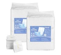 VEVOR Couches Jetables pour Chiens Mâles Super Absorbantes Taille S 144 Pièces