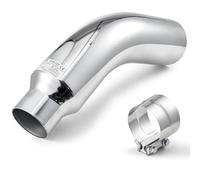 VEVOR Coude d'Échappement Entrée de 10,16 cm et Sortie de 15,24 cm, Embout d'Échappement Coudé Chromé, Longueur Totale de 58,4 cm, avec Collier de Serrage, pour Camion, Berline, Voiture Sport, SUV