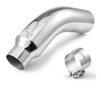 VEVOR Coude d'Échappement Entrée de 10,16 cm et Sortie de 15,24 cm, Embout d'Échappement Coudé Chromé, Longueur Totale de 58,4 cm, avec Collier de Serrage, pour Camion, Berline, Voiture Sport, SUV