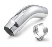 VEVOR Coude d'Échappement Entrée de 12,7 cm et Sortie de 15,2 cm, Embout d'Échappement Coudé Chromé, Longueur Totale de 58,4 cm, avec Collier de Serrage, pour Camion, Berline, Voiture Sport, SUV