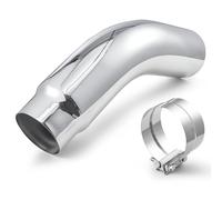 VEVOR Coude d'Échappement Entrée de 12,7 cm et Sortie de 15,2 cm, Embout d'Échappement Coudé Chromé, Longueur Totale de 58,4 cm, avec Collier de Serrage, pour Camion, Berline, Voiture Sport, SUV