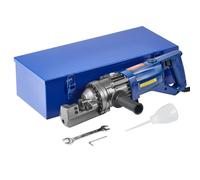 VEVOR Coupe-barres Hydraulique Électrique Portable Diamètre de Coupe 4-16 mm Outil de Coupe de Barres d'Armature en Acier Haute Puissance 1000 W avec Mallette à Outils, Bidon d'Huile, Noir et Bleu