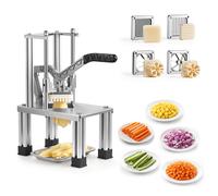 VEVOR Coupe Frites et Légumes Fruits Manuel avec 4 Couteaux de Rechange en Inox