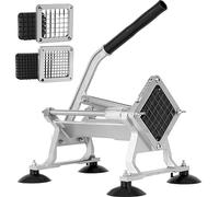 VEVOR Coupe-Frites Professionnel Manuel Coupe-Légumes Multifonction Corps en Alu 2 Lames en INOX Alimentaire 12,7 mm 9,5 mm Coupe Pomme de Terre Patates Fruits en Bâtonnets pour Restaurant Cuisine