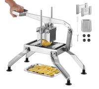 VEVOR Coupe-Légumes Commerciale, Trancheuse à Légumes Fruits Manuelle 4,8/9,5 mm, en Acier Inoxydable et Alliage d'Aluminium, avec Pied Antidérapant, pour Radis, Oignons, Pommes de Terre, Cuisine