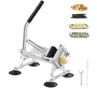 VEVOR Coupe-Frites Commerciale, Trancheuse à Légumes Fruits Manuelle 9,5 mm, Coupe-Légumes en Acier Inoxydable et Alliage d'Aluminium, avec Pieds Antidérapants, pour Radis, Oignons, Pommes de Terre