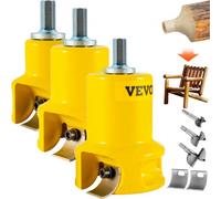 VEVOR Coupe-tenon, 25,4 mm et 38 mm et 50,8 mm, coupe-meubles en aluminium et en acier de qualité supérieure, avec doubles lames incurvées et vis à bouton, kit Home Master, outil de démarra