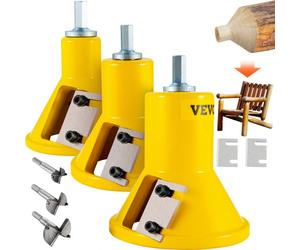 VEVOR Coupe-tenon, 25,4 mm et 38 mm et 50,8 mm, coupe-meubles en aluminium et en acier de qualité supérieure, avec deux lames droites et vis à bouton, kit Home Master, outil de démarrage co